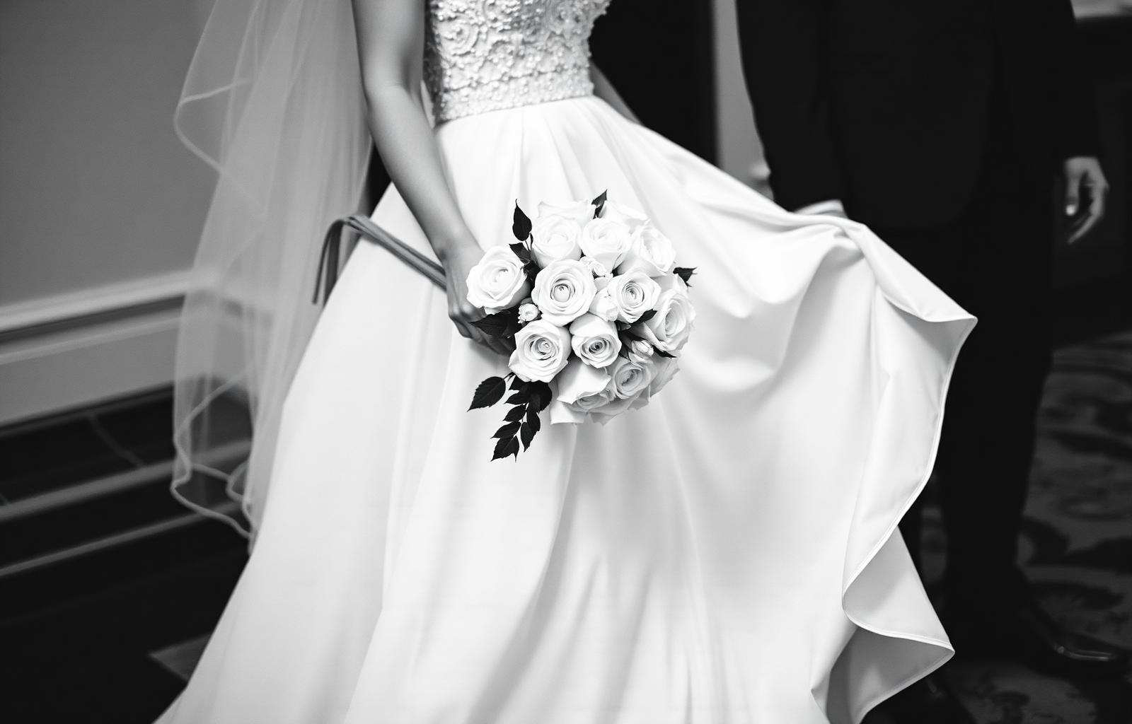 Bouquet de roses blanches
